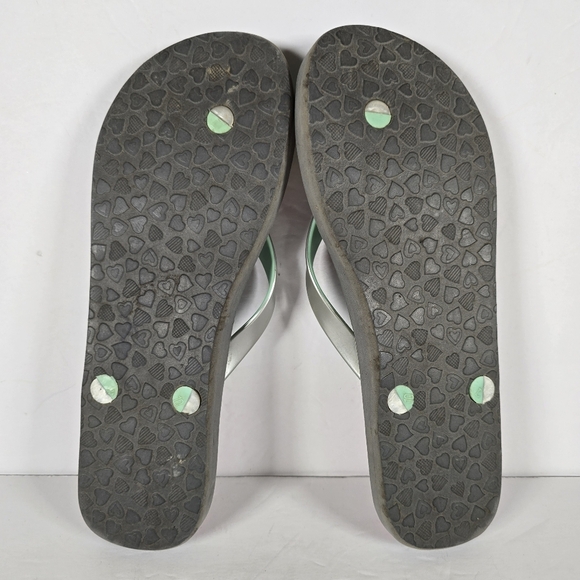 Brighton Colorful Striped Flip Flops With Gems On Top Of Sandals Size 10 Summer - Picture 8 of 9